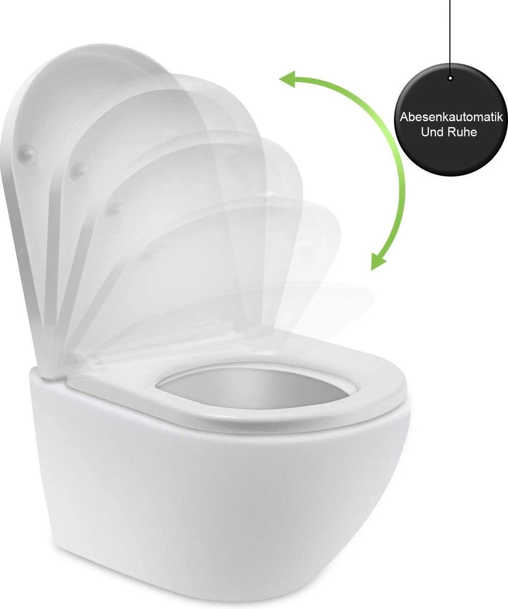 Merkloos WC Bril-Toiletbril-Soft Close En Quick-release-functie 4 Merkloos WC Bril-Toiletbril-Soft Close En Quick-release-functie - Afbeelding 2