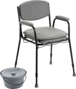 In Hoogte Verstelbare Toiletstoel / Postoel / WC Stoel Met Zachte Zitting. Tot 130 Kg Belastbaar. -Thuis Badkamer 1026x1200 5