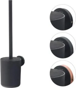 Tiger Urban Toiletaccessoireset - Toiletborstel Met Houder - Toiletrolhouder Met Klep - Handdoekhaak - Zwart -Thuis Badkamer 1035x1200 2