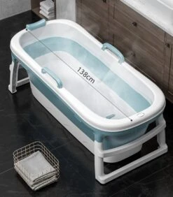 Simple Fix Zitbad - 138cm - Opvouwbaar Bad - Bath Bucket - Zitbad Voor Volwassenen - 220L - Extra Lang - Blauw -Thuis Badkamer 1050x1200 2
