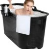 LIFEBATH - Zitbad Mira - Bath Bucket XL - 400L - Ligbad 122 Cm - Zwart -Thuis Badkamer 1066x1200 2