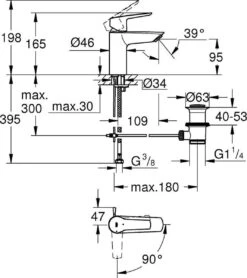 GROHE QuickFix Start Waterbesparende Wastafelkraan - Met EcoJoy® - Incl. Pop-up Waste - Chroom - 31137002 17 GROHE QuickFix Start Waterbesparende Wastafelkraan - Met EcoJoy® - Incl. Pop-up Waste - Chroom - 31137002 -Thuis Badkamer 1067x1200 1