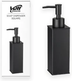 VDN Stainless Zeeppompje - Zeepdispenser - Zeeppompje Vrijstaand - Zwart - Vierkant - RVS 16 VDN Stainless Zeeppompje - Zeepdispenser - Zeeppompje Vrijstaand - Zwart - Vierkant - RVS -Thuis Badkamer 1072x1200