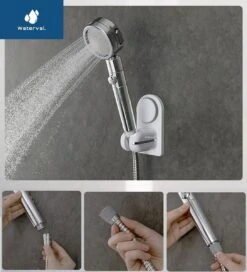 Zelfklevende Douchekophouder Met Zuignap - Universele Douchekop & Handdouche Houder - Verstelbaar - Handdouchehouder - Douche Kop Wandhouder - Zonder Boren & Schroeven -Thuis Badkamer 1088x1200