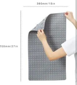 De Millennials Duurzame Antislip Douchemat Of Badmat Grijs Met Zuignappen – 70x40 Cm - Mat Voor In Bad – Anti Slip Douche Cabine Mat – Mat Voor In De Badkamer - Antislipmat -ontwerp Kan Worden Geadsorbeerd Op Gladde Grond En Douchemat -Thuis Badkamer 1092x1200 1