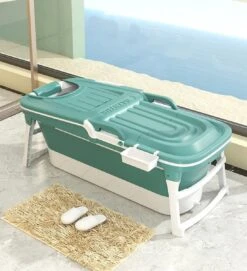 Foresta Volwassenen Zitbad XXL 150CM - Plastic Badkuip - Lime -Thuis Badkamer 1092x1200