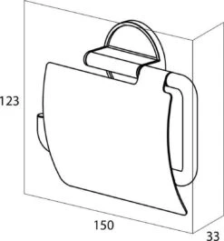 Tiger Tune - Toiletrolhouder Met Klep - Zwart Metaal Geborsteld / Zwart -Thuis Badkamer 1117x1200