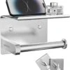 BOTC Toiletrolhouder Met Handdoekhaakjes - Toiletrolhouder - Toiletrolhouder - Zelfklevend / Boren / Zonder Boren - RVS - Zliver -Thuis Badkamer 1118x1200 4