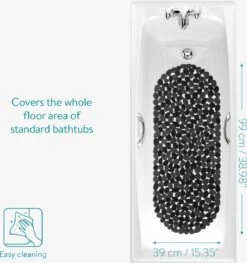 Navaris Badmat Anti-slip Voor Badkuip - Langwerpige Douchemat 99 X 39 Cm Met Steenmotief - Stijlvolle Badkuipmat Met Zuignappen - Zwart 12 Navaris Badmat Anti-slip Voor Badkuip - Langwerpige Douchemat 99 X 39 Cm Met Steenmotief - Stijlvolle Badkuipmat Met Zuignappen - Zwart -Thuis Badkamer 1126x1200 2