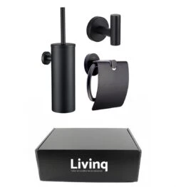 Toiletaccessoireset Zwart 3-delig - Luxe Toilet Set - Toiletborstel Met Houder - Toiletrolhouder Met Klep - Handdoekhaak 12 Toiletaccessoireset Zwart 3-delig - Luxe Toilet Set - Toiletborstel Met Houder - Toiletrolhouder Met Klep - Handdoekhaak -Thuis Badkamer 1127x1200 4