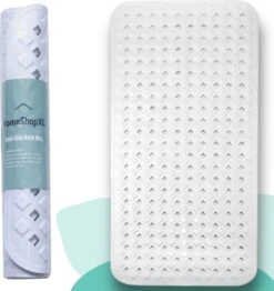 The Original - Douchemat Antislip - Wit - 88x40cm - Antislipmat Badmat Voor Bad & Douche - Anti Slip Mat Met Zuignappen -Thuis Badkamer 1130x1200 1