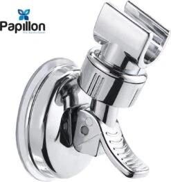 Merkloos Douchekophouder - Grote Zuignap - Klik&Vast - Draaibaar - Chroom -Thuis Badkamer 1131x1200