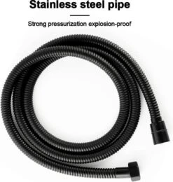 Merkloos Bidet Handdouche - Shattaf - Bidet Sproeier - Bidetkraan - Handheld Bidet Spray Met 120 Cm Doucheslang / Houder- Zwart -Thuis Badkamer 1142x1200