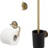 Tiger Tune - Toiletaccessoireset - Toiletborstel Met Houder - Toiletrolhouder Zonder Klep - Handdoekhaak – Messing Geborsteld / Zwart 2 Tiger Tune - Toiletaccessoireset - Toiletborstel Met Houder - Toiletrolhouder Zonder Klep - Handdoekhaak – Messing Geborsteld / Zwart -Thuis Badkamer 1148x1200 4