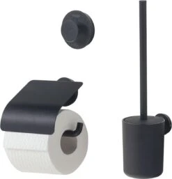 Tiger Urban Toiletaccessoireset - Toiletborstel Met Houder - Toiletrolhouder Met Klep - Handdoekhaak - Zwart -Thuis Badkamer 1153x1200 3