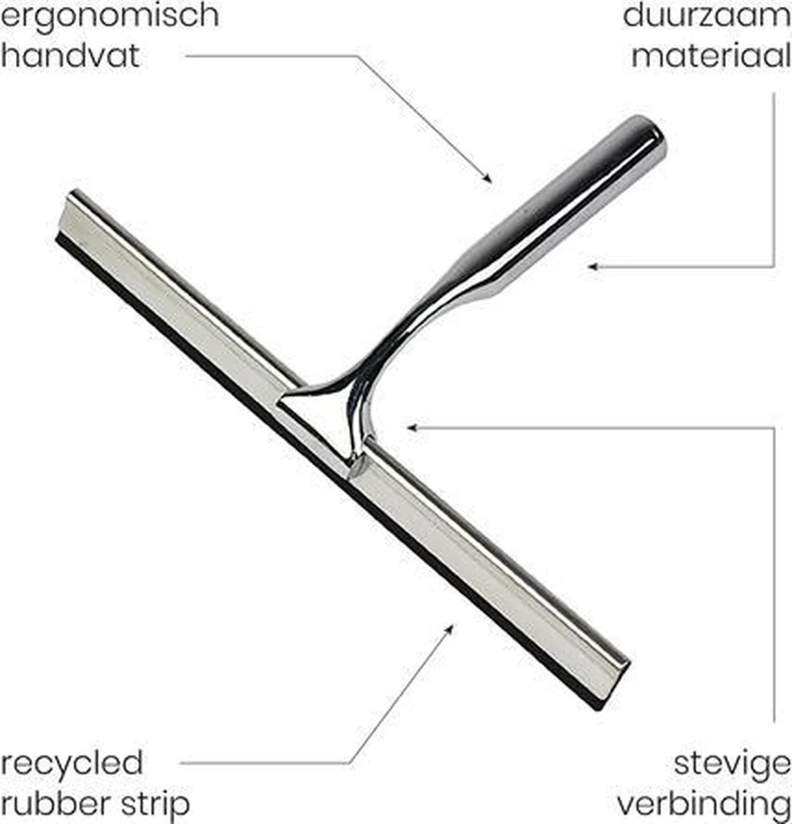 Aquafy Raamwisser RVS - Incl. Douchespons - Douchetrekker Voor Badkamer - Raamwisser Douche - Douchewisser RVS - Luxe Trekker Met Ophanghaak 12 Aquafy Raamwisser RVS - Incl. Douchespons - Douchetrekker Voor Badkamer - Raamwisser Douche - Douchewisser RVS - Luxe Trekker Met Ophanghaak - Afbeelding 10