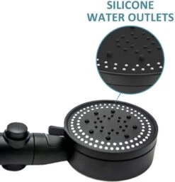 Imperatoris | DoucheSet - Douchekop Met Slang, Houder & Badmuts/Douchemuts - Waterbesparend – Hoge Druk – Regendouche - Zwart Mat -Thuis Badkamer 1159x1200 1