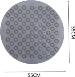 Merkloos TDR-Antislip Mat - 55x55CM - Rond - Grijs - Badmat Badkamer - Douchemat - Badkamermat - Antislipmat Voor Douche -Thuis Badkamer 1167x1200 2