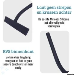 Mmoods Douchewisser Zwart - Douche Trekker Met Zuignap - Vloerwisser Badkamer - Vloertrekker RVS 10 Mmoods Douchewisser Zwart - Douche Trekker Met Zuignap - Vloerwisser Badkamer - Vloertrekker RVS -Thuis Badkamer 1171x1200