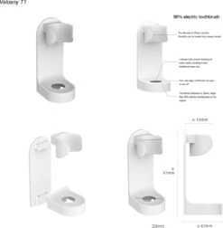 Merkloos Elektrische Tandenborstelhouder - Wit -Thuis Badkamer 1175x1200