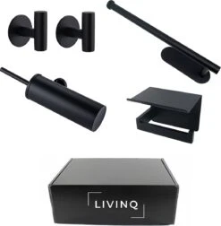 Toiletset Zwart 4-delig - Toiletaccessoireset - Toiletborstelhouder - Toiletrolhouder - Reserverolhouder - Handdoekhaakjes - RVS - Toilet Accessoires Set - Badkamer 14 Toiletset Zwart 4-delig - Toiletaccessoireset - Toiletborstelhouder - Toiletrolhouder - Reserverolhouder - Handdoekhaakjes - RVS - Toilet Accessoires Set - Badkamer -Thuis Badkamer 1176x1200 4