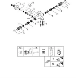 GROHE QuickFix Precision Feel Themostatische Badkraan - EcoJoy® - CoolTouch - 15 Cm - Met Koppelingen - Chroom - 34788000 -Thuis Badkamer 1181x1200