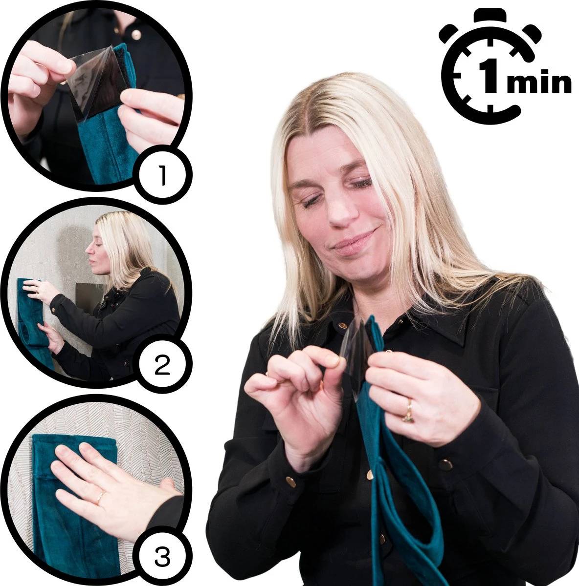 Reserverolhouder Hangend – Toiletrolhouder – Reserve Rolhouder – Zonder Boren – Rolhouder - Muur – Zwart - Antraciet - STOF & SPETTERVRIJ 5 Reserverolhouder Hangend – Toiletrolhouder – Reserve Rolhouder – Zonder Boren – Rolhouder - Muur – Zwart - Antraciet - STOF & SPETTERVRIJ - Afbeelding 3