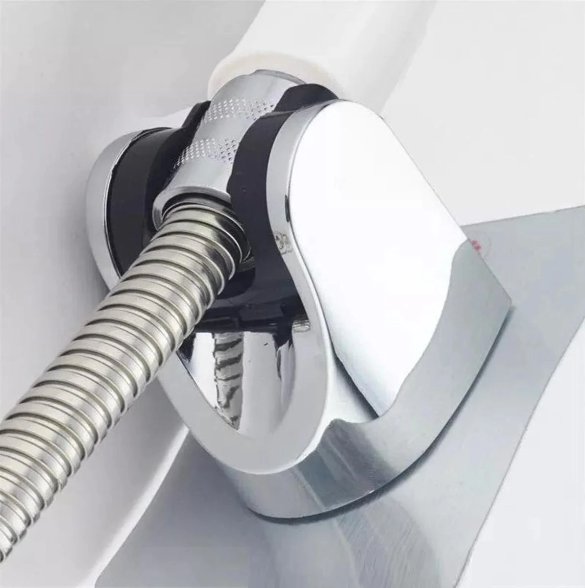 Merkloos Douchekophouder – Douchekop Houder – Handdouchehouder – Douchehouder - Zonder Boren – Verstelbaar - Zelfklevend - Met Haakje 6 Merkloos Douchekophouder – Douchekop Houder – Handdouchehouder – Douchehouder - Zonder Boren – Verstelbaar - Zelfklevend - Met Haakje - Afbeelding 4