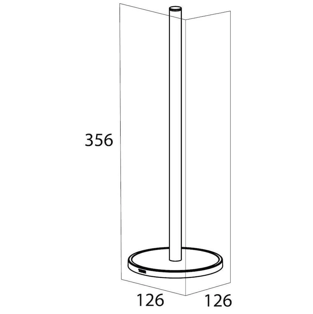 Tiger Tune - Reserverolhouder Vrijstaand - Messing Geborsteld / Zwart 8 Tiger Tune - Reserverolhouder Vrijstaand - Messing Geborsteld / Zwart - Afbeelding 6