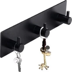 Merkloos Handdoekhaakjes - 3 In 1 Handdoekhaak - Wandhaak - Muurhaak - Zwart -Thuis Badkamer 1197x1200 21