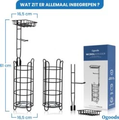 Ogoods Praktische WC Rolhouder – RVS Toiletrolhouder Staand – Rolhouder – Zonder Boren - Toiletrolstandaard - Zwart 13 Ogoods Praktische WC Rolhouder – RVS Toiletrolhouder Staand – Rolhouder – Zonder Boren - Toiletrolstandaard - Zwart -Thuis Badkamer 1197x1200