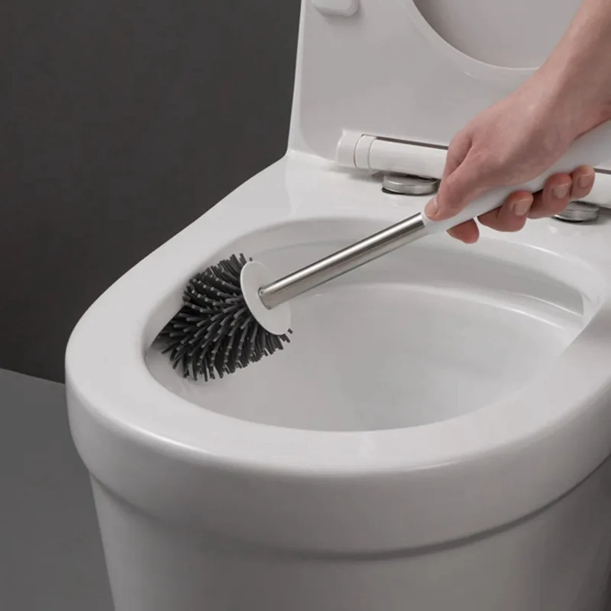 Wc Borstel Met Houder Vrijstaand - LuxeRoyal Toiletborstel Met Houder – Siliconen Wc Borstel 5 Wc Borstel Met Houder Vrijstaand - LuxeRoyal Toiletborstel Met Houder – Siliconen Wc Borstel - Afbeelding 3