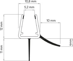 Sealskin Douchedeurafdichting Met Waterkering - Glasdikte 6 Tot 8 Mm - Lekstrip - Douchedorpel - Douchestrip - Waterstopper -Thuis Badkamer 1200x1004 2