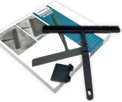 Vannons - Douchewisser Zwart - Douche Trekker Met Zelfklevende Ophanghaak - Met Borstel - Siliconen - Zwart 15 Vannons - Douchewisser Zwart - Douche Trekker Met Zelfklevende Ophanghaak - Met Borstel - Siliconen - Zwart -Thuis Badkamer 1200x1004