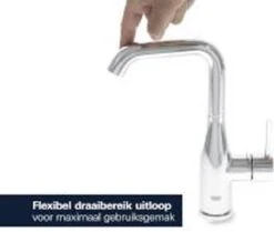 GROHE Essence New Wastafelkraan - Met EcoJoy® - Draaibare Uitloop - Zonder Waste - Chroom - 23541001 20 GROHE Essence New Wastafelkraan - Met EcoJoy® - Draaibare Uitloop - Zonder Waste - Chroom - 23541001 -Thuis Badkamer 1200x1013