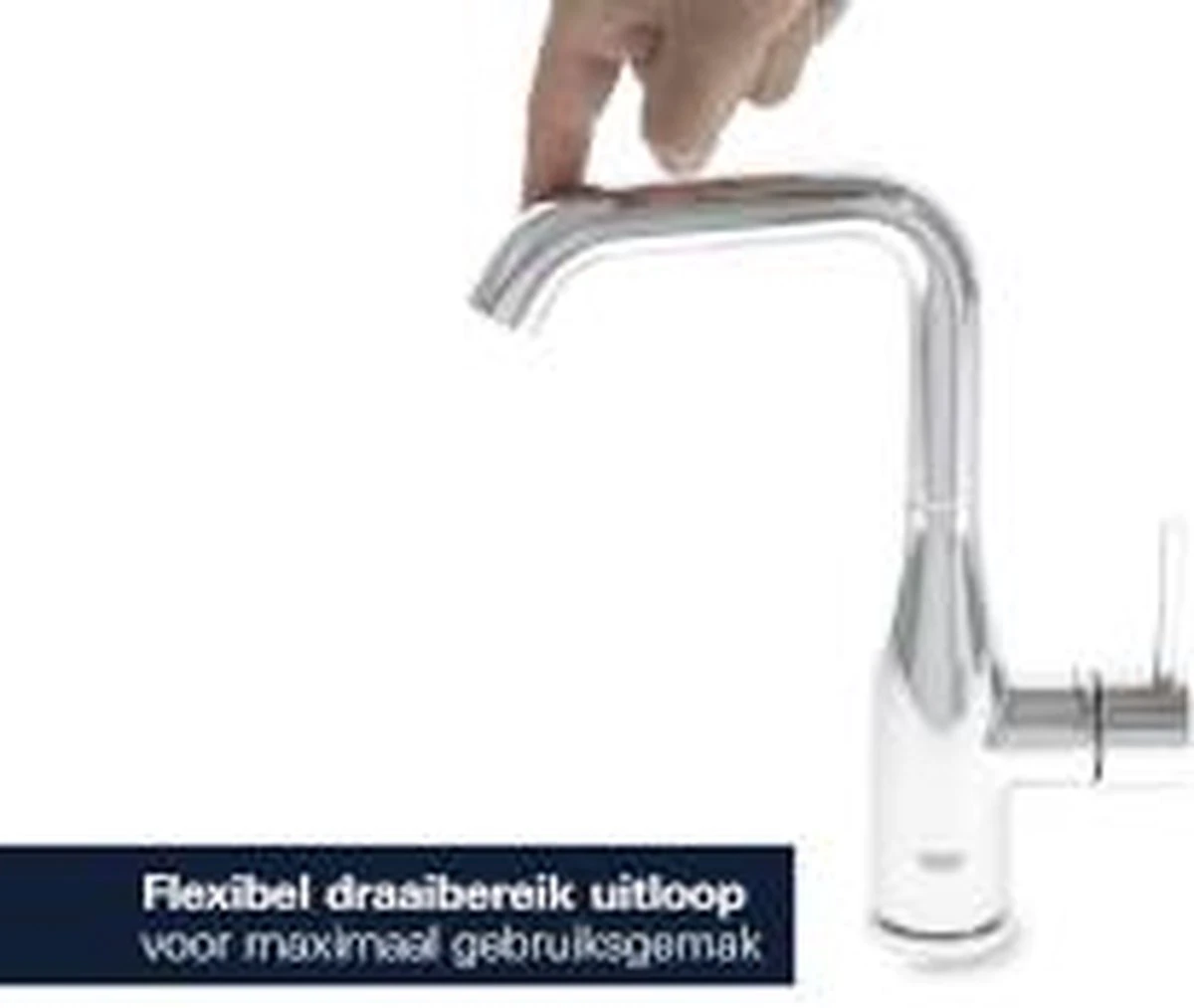 GROHE Essence New Wastafelkraan - Met EcoJoy® - Draaibare Uitloop - Zonder Waste - Chroom - 23541001 9 GROHE Essence New Wastafelkraan - Met EcoJoy® - Draaibare Uitloop - Zonder Waste - Chroom - 23541001 - Afbeelding 7
