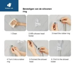 Zelfklevende Douchekophouder Met Zuignap - Universele Douchekop & Handdouche Houder - Verstelbaar - Handdouchehouder - Douche Kop Wandhouder - Zonder Boren & Schroeven -Thuis Badkamer 1200x1023 3