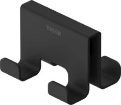Tiger Caddy - Handdoekhaak Voor Douchecabine - Glaspaneel Dikte 6-8 Mm - 3,5 X 7 X 5 Cm - Dubbel - Zwart -Thuis Badkamer 1200x1043