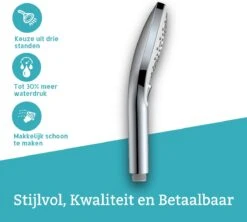 BADO Douchekop Met Slang - Handdouche - Douchekop - Waterbesparend - Doucheslang - Chroom 18 BADO Douchekop Met Slang - Handdouche - Douchekop - Waterbesparend - Doucheslang - Chroom -Thuis Badkamer 1200x1078