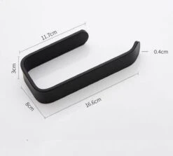 Merkloos Toiletrolhouder Zwart - Toiletrolhouder Zonder Boren - Zelfklevend - WC Rolhouder - WC Rol Houder -Thuis Badkamer 1200x1085