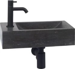 Merkloos Saqu Eurotrend Fonteinkraan - Hoog Model - Toiletkraan - Koudwaterkraan - Mat Zwart -Thuis Badkamer 1200x1108 4