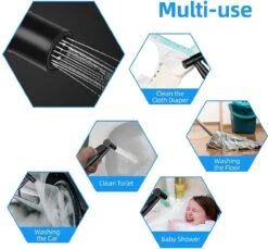 Merkloos Bidet Handdouche - Shattaf - Bidet Sproeier - Bidetkraan - Handheld Bidet Spray Met 120 Cm Doucheslang / Houder- Zwart -Thuis Badkamer 1200x1111 1