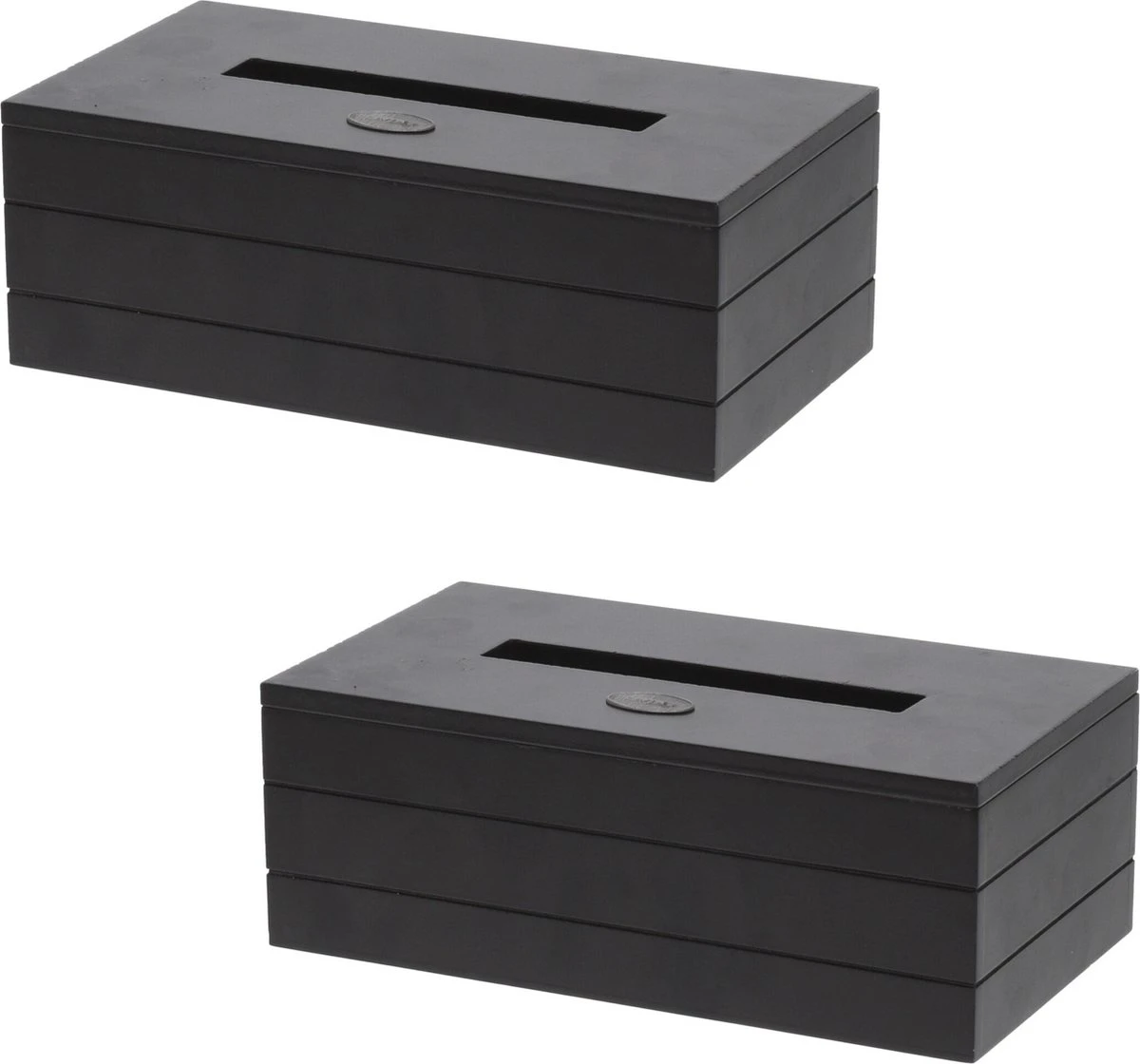 Tissuedoos/tissuebox - Zwart - Van Mdf - 25 X 13 X 9 Cm 4 Tissuedoos/tissuebox - Zwart - Van Mdf - 25 X 13 X 9 Cm - Afbeelding 2