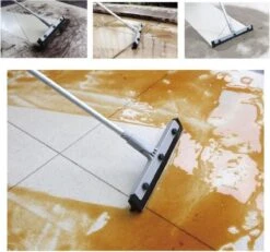 Vitamo™ Premium 2-in-1 Badkamer Vloerwisser Lang Met Ophangsysteem - Douchewisser Met Afdraaibare Wisser - Raamwisser - 180° Draaiend - Uitschuifbaar 70/125 CM - Grijs -Thuis Badkamer 1200x1120