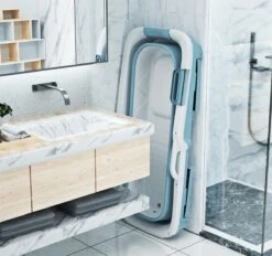 Foresta Ligbad Volwassenen - Inklapbaar Bad 143cm XL - Blauw -Thuis Badkamer 1200x1126 1