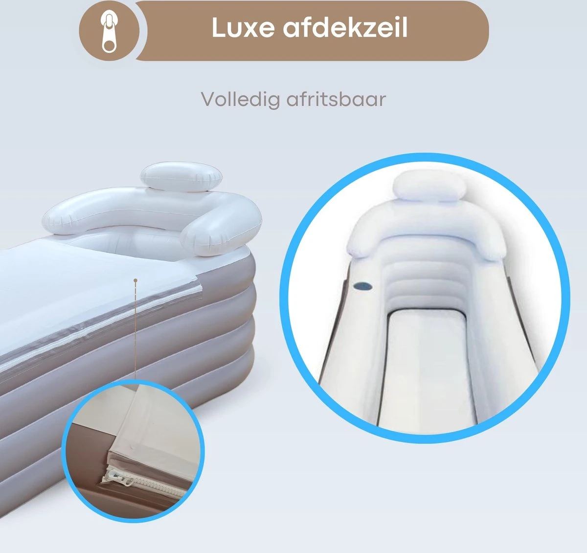 HBKS Lifestyle Bad – Opblaasbaar Ligbad – Bath Bucket – Zitbad Voor Volwassenen - Ijsbad Wim Hof Methode - Badkuip – Ice Bath – Rosegold 8 HBKS Lifestyle Bad – Opblaasbaar Ligbad – Bath Bucket – Zitbad Voor Volwassenen - Ijsbad Wim Hof Methode - Badkuip – Ice Bath – Rosegold - Afbeelding 6