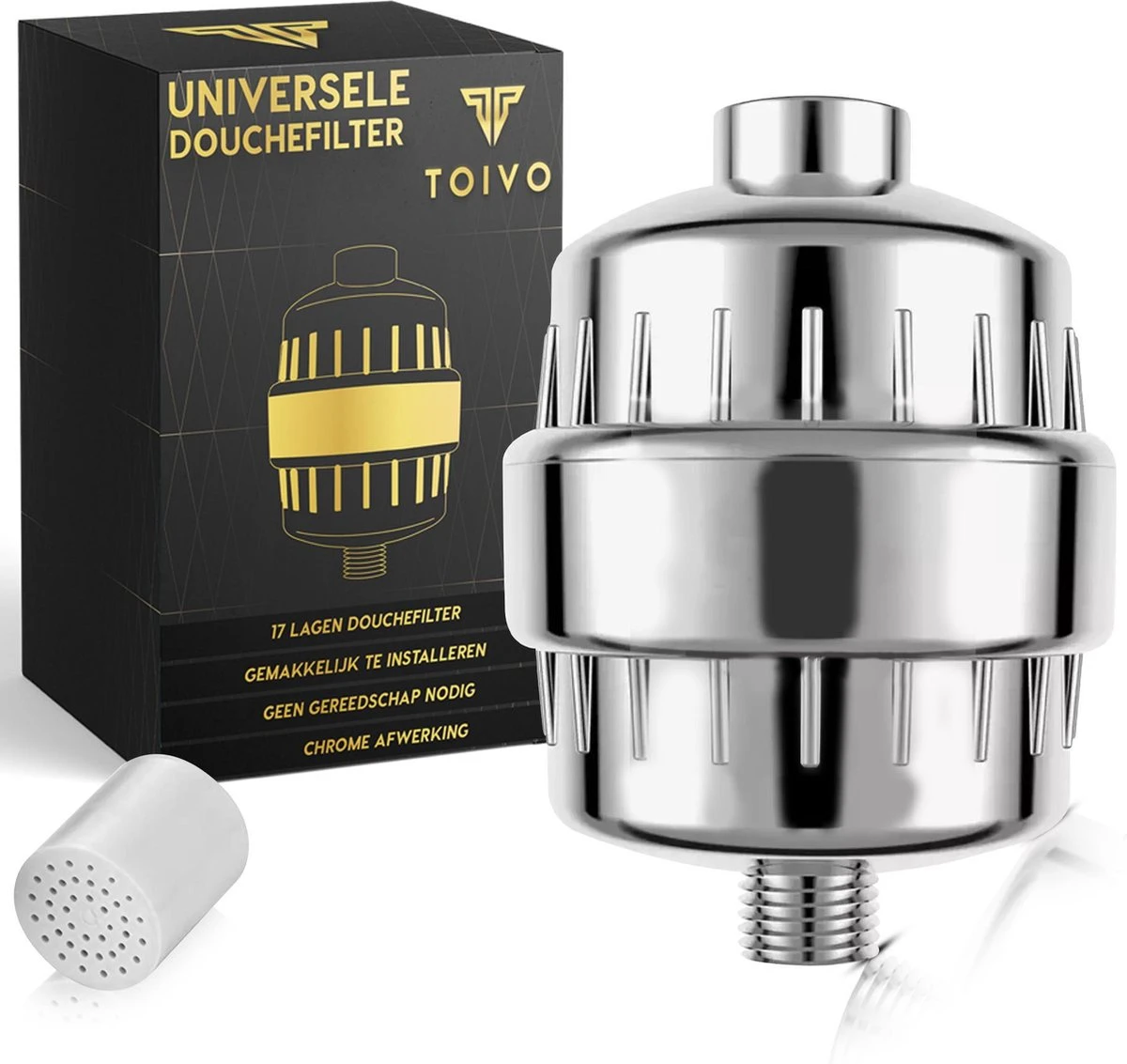 Toivo Douchefilter 17 Stages - Zilver - Incl. Montagetape En Rubberen Ringen - Waterfilter Voor Douchekop - Shower Filter - Waterfilter - Kraanfilter 3 Toivo Douchefilter 17 Stages - Zilver - Incl. Montagetape En Rubberen Ringen - Waterfilter Voor Douchekop - Shower Filter - Waterfilter - Kraanfilter