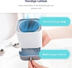 WC Borstel - Toiletborstel - WC Borstel Met Houder - Siliconen Toiletborstel - Vrijstaand Of Hangend - Slimme Lekbak - Optimale Hygiëne -Thuis Badkamer 1200x1134 3