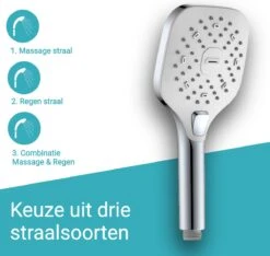 BADO Douchekop Met Slang - Handdouche - Douchekop - Waterbesparend - Doucheslang - Chroom 13 BADO Douchekop Met Slang - Handdouche - Douchekop - Waterbesparend - Doucheslang - Chroom -Thuis Badkamer 1200x1136 2