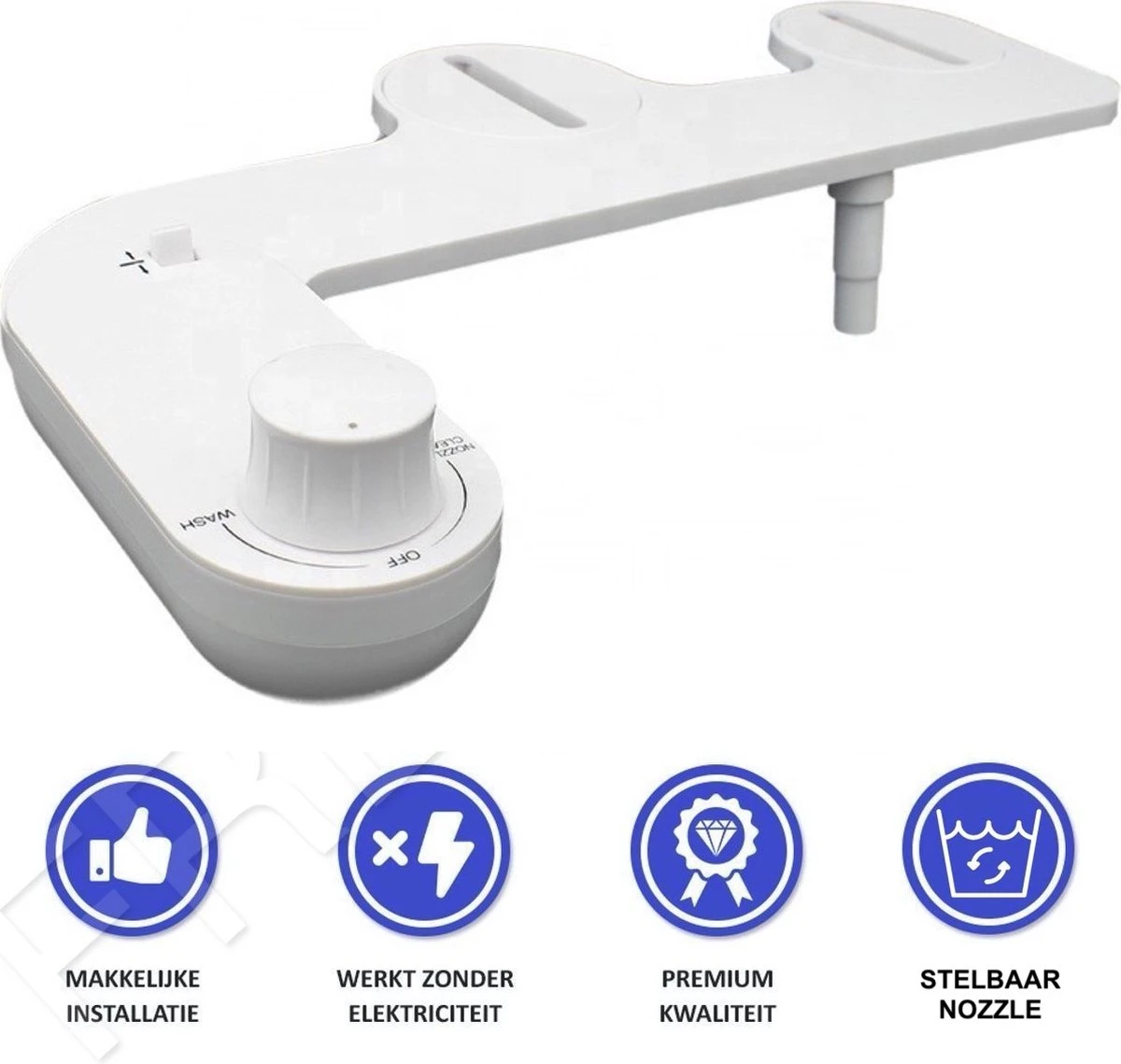 Bidet Handdouche Toilet Sproeier Shattaf Sprayer WC Papier Besparend - Enkel Spray Koud Water - Badkamer Accessoires - Freshole® 3 Bidet Handdouche Toilet Sproeier Shattaf Sprayer WC Papier Besparend - Enkel Spray Koud Water - Badkamer Accessoires - Freshole®